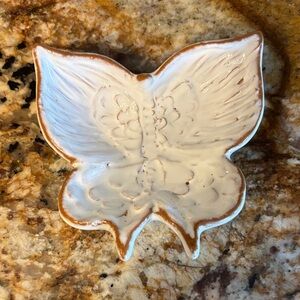 Vietri White Butterfly Shaped Ceramic Dish #2
